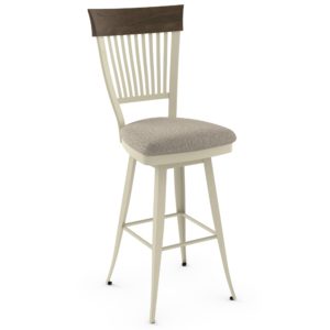 Annabelle Swivel Stool (distressed wood) ~ 41419 by Amisco