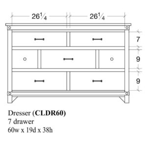 Cedar Lakes 7 Drawer Dresser by Amish Crafted by Noah Bontrager