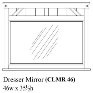 Cedar Lakes Dresser Mirror by Amish Crafted by Noah Bontrager