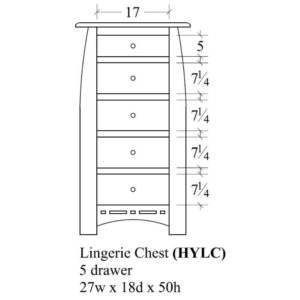 Hayworth Lingerie Chest by Amish Crafted by Noah Bontrager