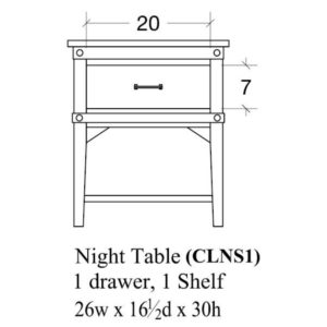 Cedar Lakes Night Table by Amish Crafted by Noah Bontrager