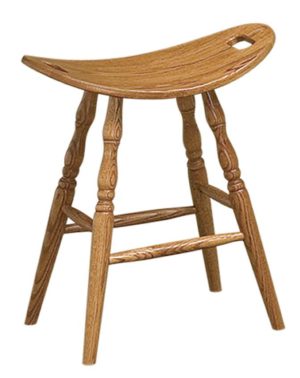 Saddle Stationary Barstool by Amish Crafted by Noah Bontrager