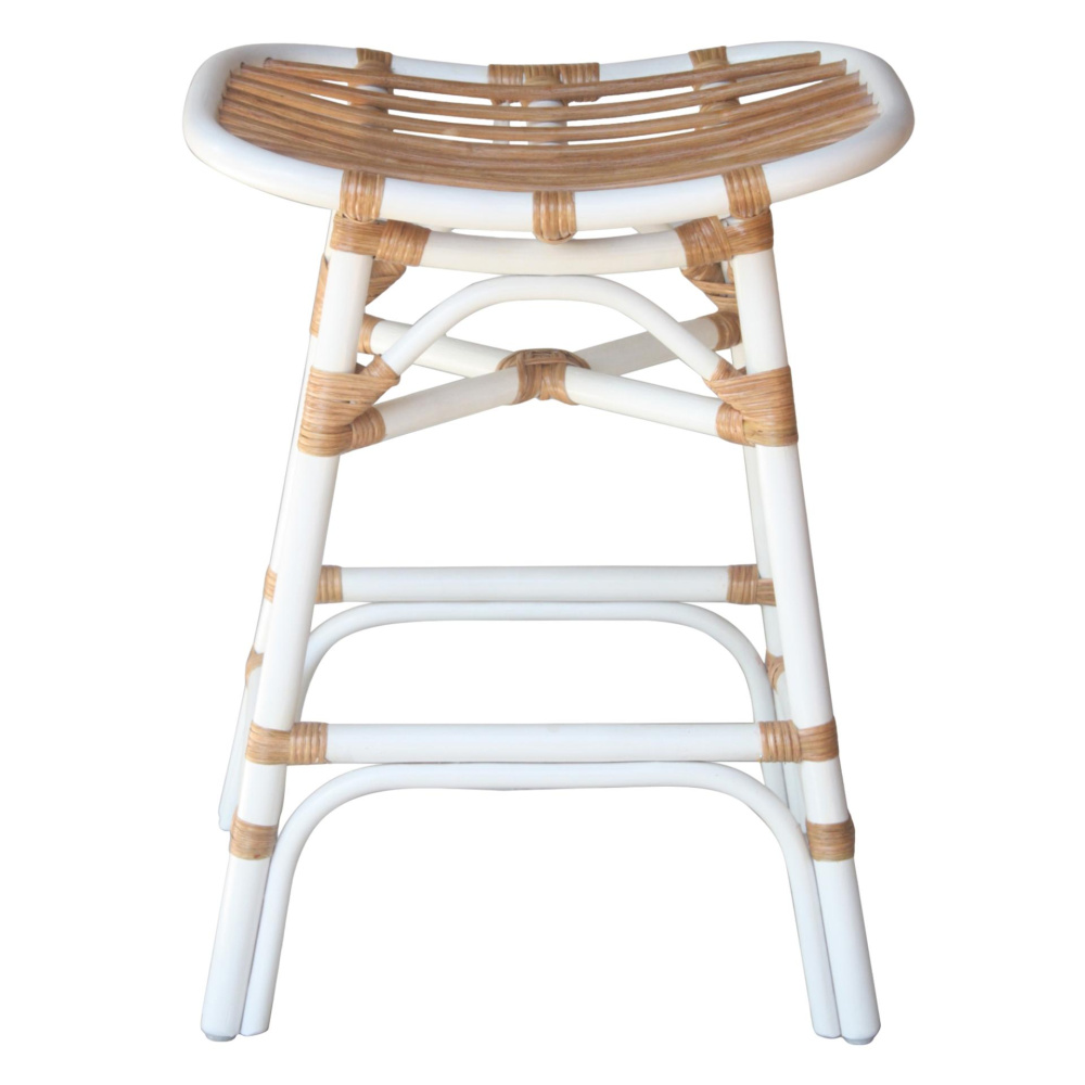 Damara Rattan Counter Stool (White) by New Pacific Direct Lou Rodman's Barstools & Dining