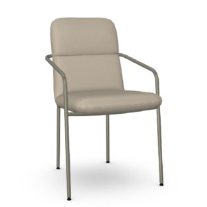 Milanos Chair Upholstered Seat and Backrest with Metal Armrests by Amisco