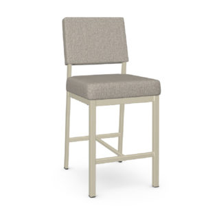 Mathilde Non Swivel Stool Upholstered Seat and Backrest – 40340 by Amisco