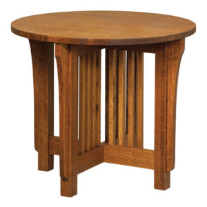 Bungalow Mission 30” Round End Table by Amish Crafted by Noah Bontrager