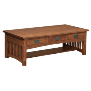 Bungalow Mission 3 Drawer Coffee Table by Amish Crafted by Noah Bontrager