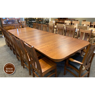 17-Piece Solid Quarter Sawn Oak (Heartland/Classic) Amish Crafted Dining Set by Amish Crafted by Noah Bontrager