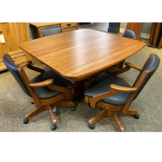 5-Piece Solid Rustic Cherry (Old Mission/Cheyenne) Amish Crafted Dining Set by Amish Crafted by Noah Bontrager