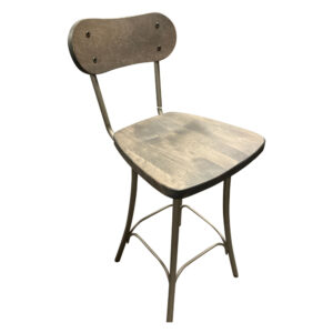 Bean 26″ or 30″ Swivel Stool w/ Wood Seat & Wood Back Rest (Mineral/Shady) ~ 41268 by Amisco