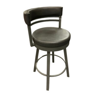 Ronny 26″ or 30″ Swivel Stool w/ Cushion Seat (Metallo/Ink) ~ 41442 by Amisco