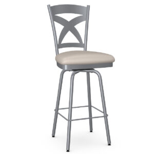 Marcus 26″ or 30″ Swivel Stool w/ Cushion Seat (Magnetite/Oyster) ~ 41451 by Amisco