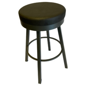 Rudy 26″ or 30″ Swivel Stool w/ Cushion Seat (Metallo/Ink) ~ 42442 by Amisco