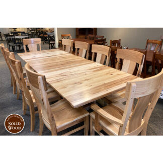 11-Piece Solid Rustic Hickory (Marco) Amish Crafted Dining Set by Hermie’s