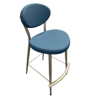 Opus 26″ or 30″ Non Swivel Stool w/ Cushion Seat (Magnetite/Oceanic) ~ 40132 by Amisco