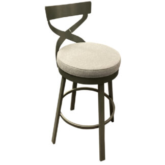 Lincoln 26″ or 30″ Swivel Stool w/ Cushion Seat (Matello/Marshmallow) ~ 41478 by Amisco