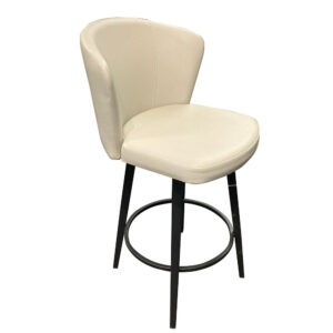 Benson 26″ or 30″ Swivel Stool w/ Cushion Seat (Black/Parchment) ~ 41336 by Amisco