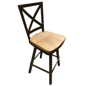 Kent 26″ or 30″ Swivel Stool w/ Wood Seat (Oxidado/Toasty) ~ 41528B by Amisco