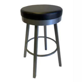 Rudy 26″ or 30″ Swivel Stool w/ Cushion Seat (Magnetite/Licorice) ~ 42442 by Amisco