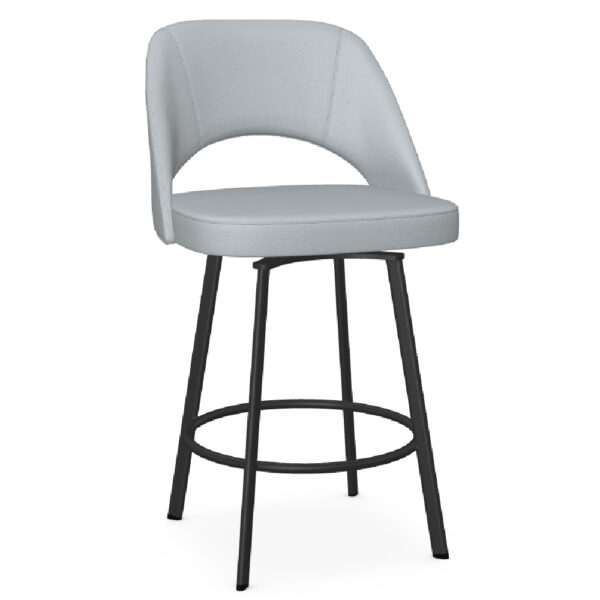 Scarlett 26" or 30" Swivel Stool w/ Cushion Seat (Black/Iceberg) ~ 41344 by Amisco