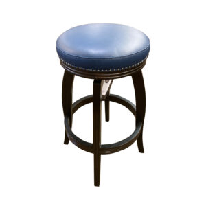 4801 30″ Solid European Beachwood Swivel Backless Barstool (Espresso/Royal Blue Leather) by JS Products