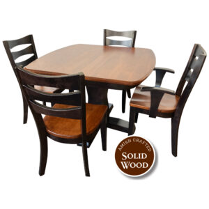 5-Piece Solid Brown Maple (Shaker/Sierra) Amish Crafted Dining Set by Hermie’s