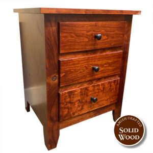 Shenandoah Solid Character Cherry Amish Crafted 3 Drawer Nightstand (Michaels Cherry) by Simply Amish