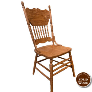 Apple Grove Solid Oak Amish Crafted Double Press Back Side Chair (OCS 102 Fruitwood) by Hermie’s