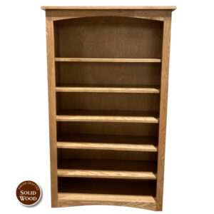 Shaker Solid Oak Amish Crafted 60″ Bookcase (OCS 102 Fruitwood) by Ashery Oak