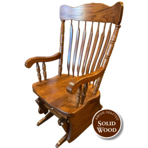 Solid Oak Amish Crafted Grandfather/Mother Glider (OCS 113 Michaels Cherry) by Horseshoe Bend
