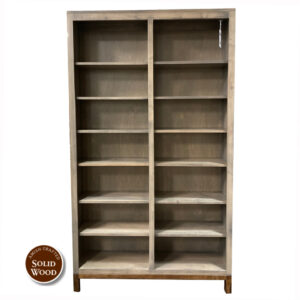 Vienna Brown Maple Amish Crafted 84″ Bookcase (FC 11434 Driftwood Base/OCS 117 Asbury) by Ashery Oak