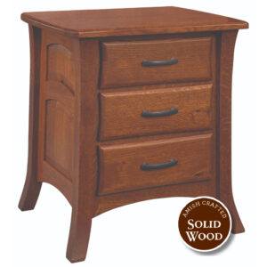 Fenton Solid Oak Amish Crafted 3 Drawer Nightstand (OCS 113 Michaels Cherry) by Noah Mast