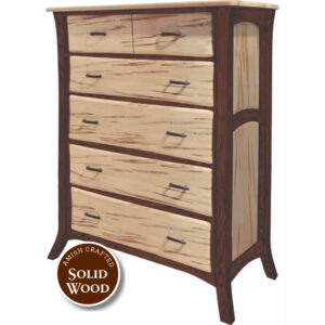 Fenton Wormy Maple Two Tone Rustic Walnut Amish Crafted 6 Drawer Chest (Natural) by Noah Mast