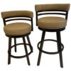 Miramar 26" or 30" Half Back Outdoor Swivel Barstool (Sun Bronze/Canvas Heather Beige) by Wesley Allen