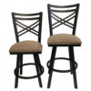 Raleigh 26" or 30" Outdoor Swivel Barstool (Sun Bronze/Linen Sesame) by Wesley Allen