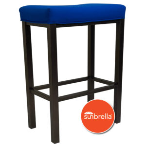 Seattle 26 or 30″ Backless Outdoor Swivel Barstool (Sun Bronze/Canvas Pacific Blue) by Wesley Allen
