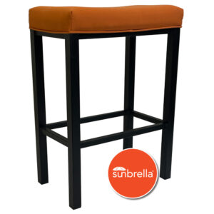 Seattle 26″ or 30″ Backless Outdoor Swivel Barstool (Matte Black/Canvas Tuscan) by Wesley Allen