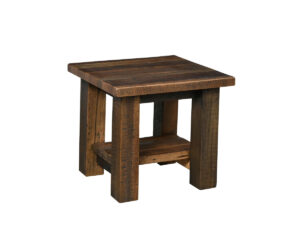 Kingston End Table with Shelf by Urban Barnwood