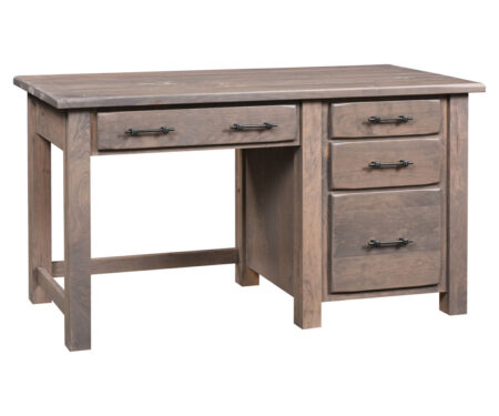 Barn Floor Single Pedestal Desk by Ashery Oak