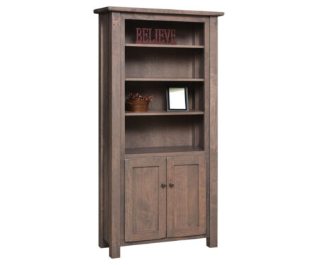 72″ Barn Floor Bookcase with Doors by Ashery Oak