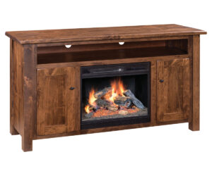 60″ Barn Floor Fireplace TV Stand by Ashery Oak