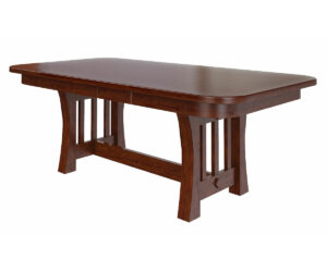 Curved Mission Double Pedestal Table by Hermie’s