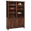 Modern Mission Bookcase with Doors by Ashery Oak