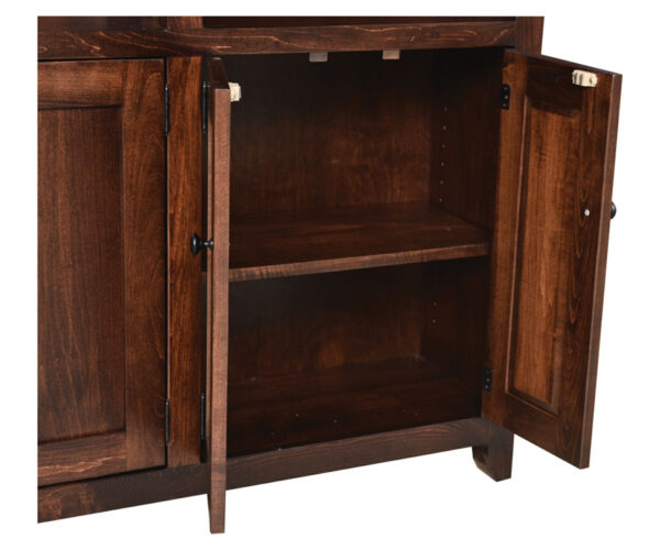 Modern Mission Bookcase with Doors by Ashery Oak