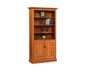 Traditional Bookcase with Doors by Ashery Oak