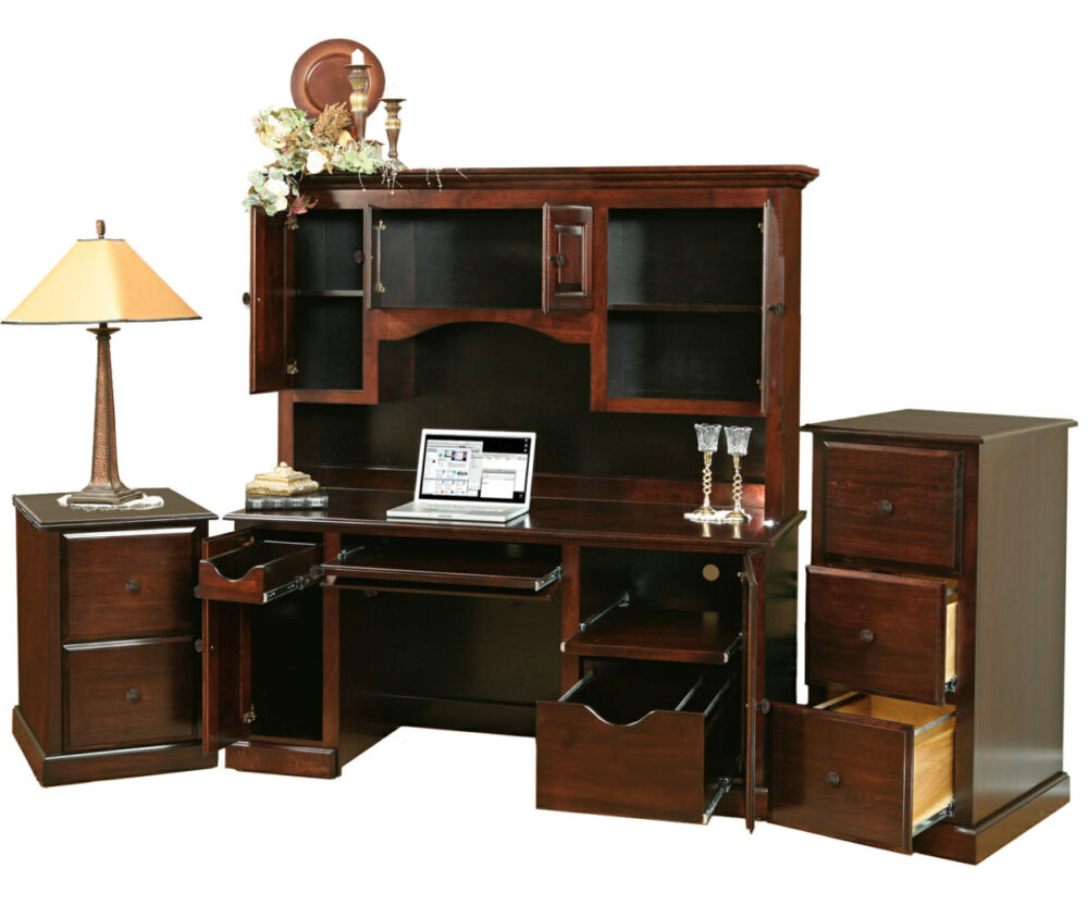 Traditional Desk with Hutch by Ashery Oak Lou Rodman's Barstools