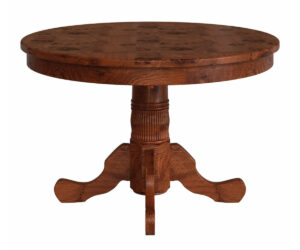 Traditional Reeded Single Pedestal Table by Hermie’s