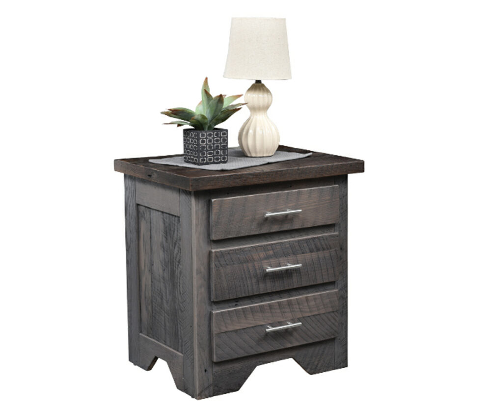 London Fog 3Drawer Nightstand by Urban Barnwood Lou Rodman's Barstools & Dining Superstore