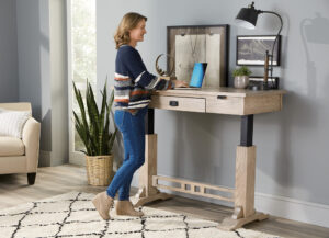 Craftsman Electric Sit-to-Stand Writer’s Desk by Forks Valley