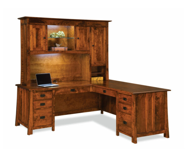 Grant 3pc Desk Base And Hutch by Forks Valley